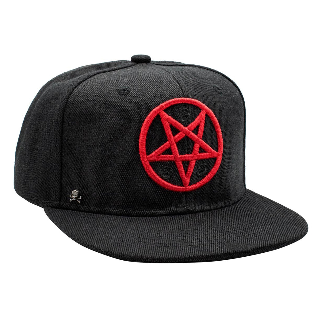 Gorra Plana Pentagrama Rojo